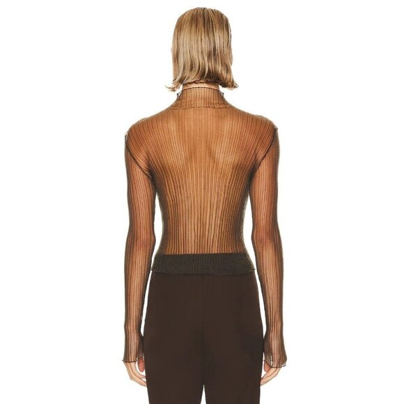 Aisling Camps Modern Mist Turtle Neck Top in Smoke Medium New Womens Blouse - Picture 3 of 17